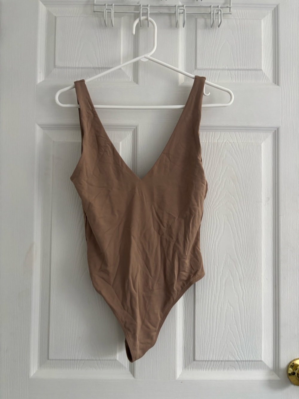 Aritzia Brown V Neck Bodysuit